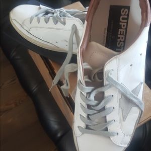 Womens white golden goose superstar